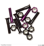 Steadfast Phillips Head 1" Colored Hardware - (6 black, 2 purple) [8 bolts/nuts] - LocoSonix