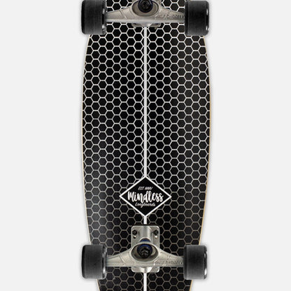 Mindless Surf Skate Fish Tail Surfskate Complete - Black 29.5"