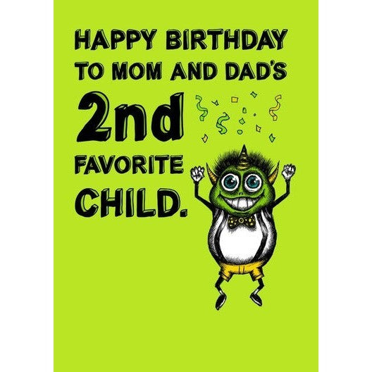 Bald Guy Birthday - Mom and Dad's 2nd Favorite Greeting Card - LocoSonix