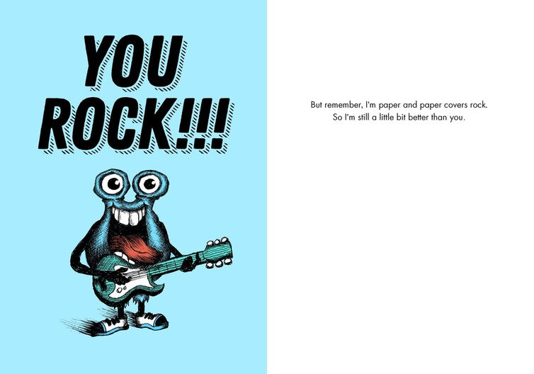 Bald Guy Just Because - You Rock!!! Greeting Card - LocoSonix