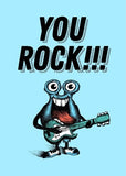 Bald Guy Just Because - You Rock!!! Greeting Card - LocoSonix