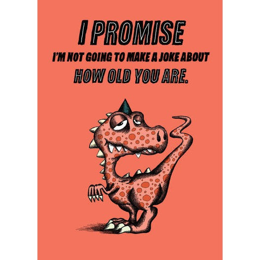 Bald Guy Birthday - Dinosaur Greeting Card - LocoSonix