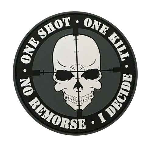 Missions One Shot One Kill No Response I decide PVC Patch - Black