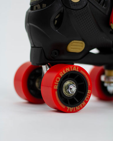Rio RENTAL JUNIOR Adjustable Roller Skates - Black/Red