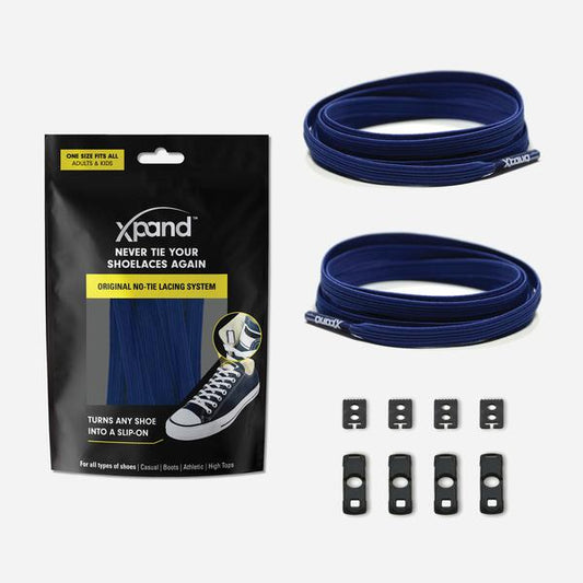 xpand Flat Original No-Tie Lacing System - Navy Blue [set/2]