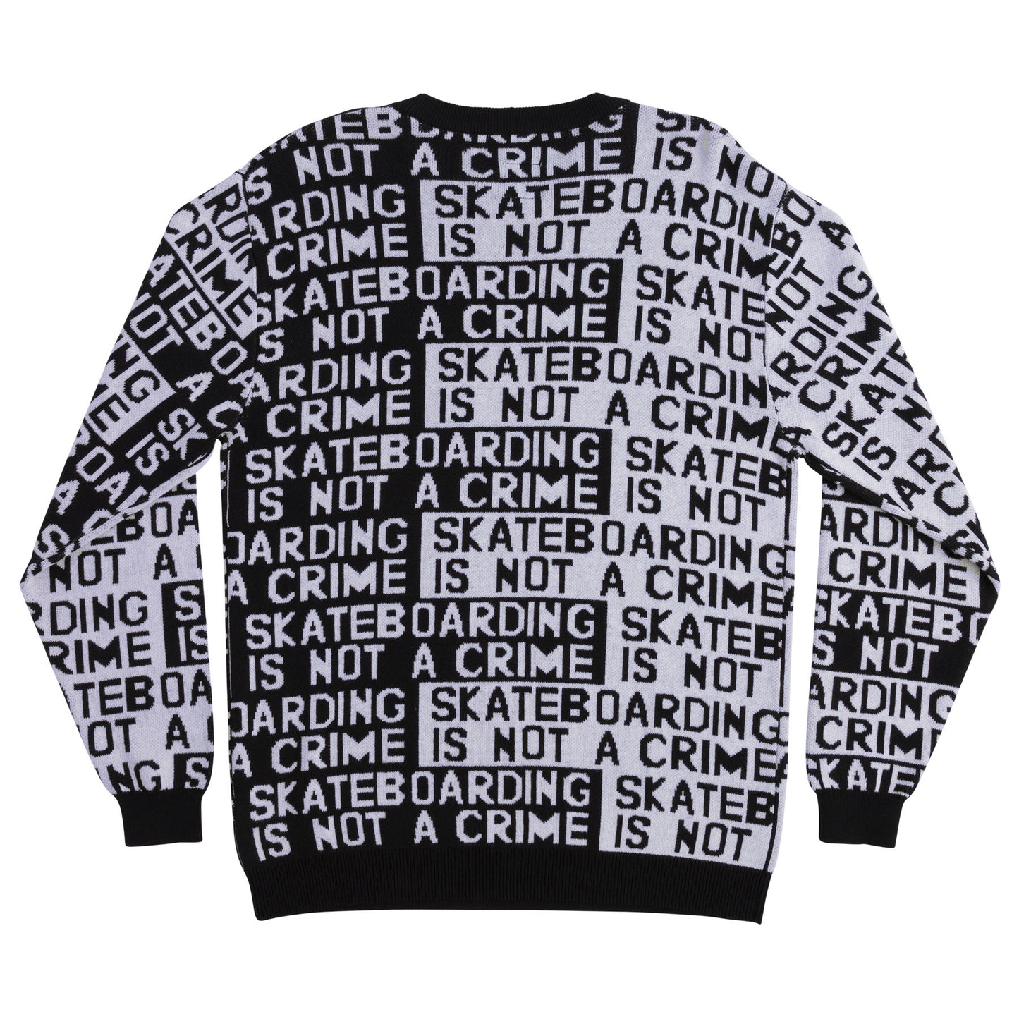 Santa Cruz Not A Crime Knit Crew Sweater - Black