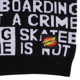 Santa Cruz NOT A CRIME L/S Crew Sweater Top - Black