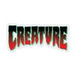 Creature LOGO HORROR MYLAR Sticker - Red 1.9x 4.06"