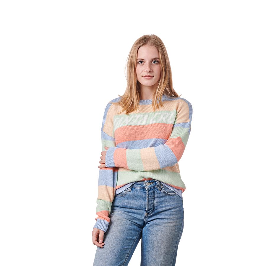 Santa Cruz Multi Stripe Crew Sweater