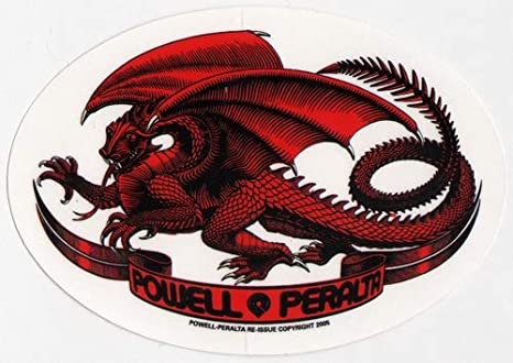 Powell-Peralta OVAL DRAGON Sticker 3.5x5"
