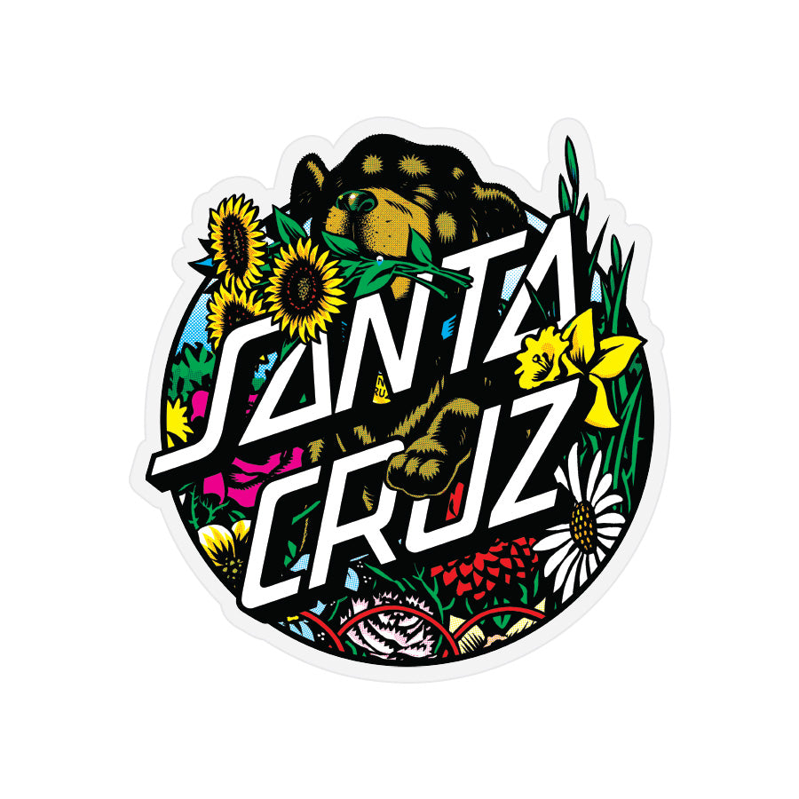 Santa Cruz Dressen Pup Clear Sticker 4x4.25"