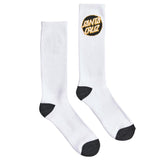 Santa Cruz Crew Socks - White w/Black/Gold 9-11 [men]