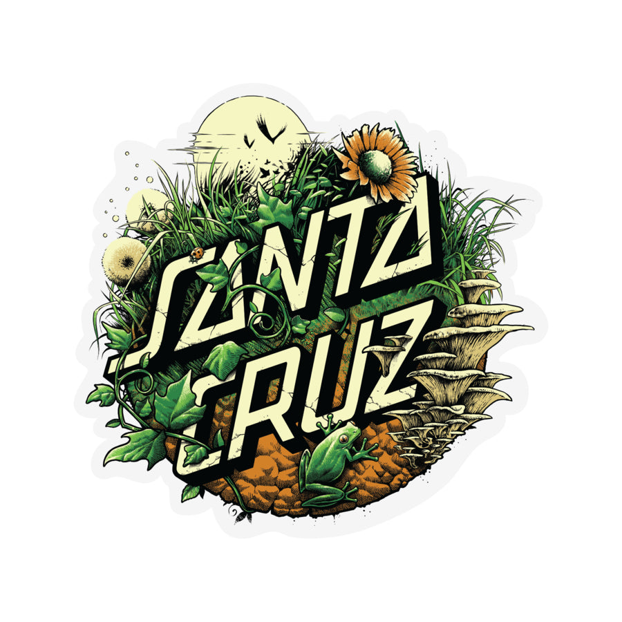 Santa Cruz Nature Dot Mylar Sticker 5x4.75"