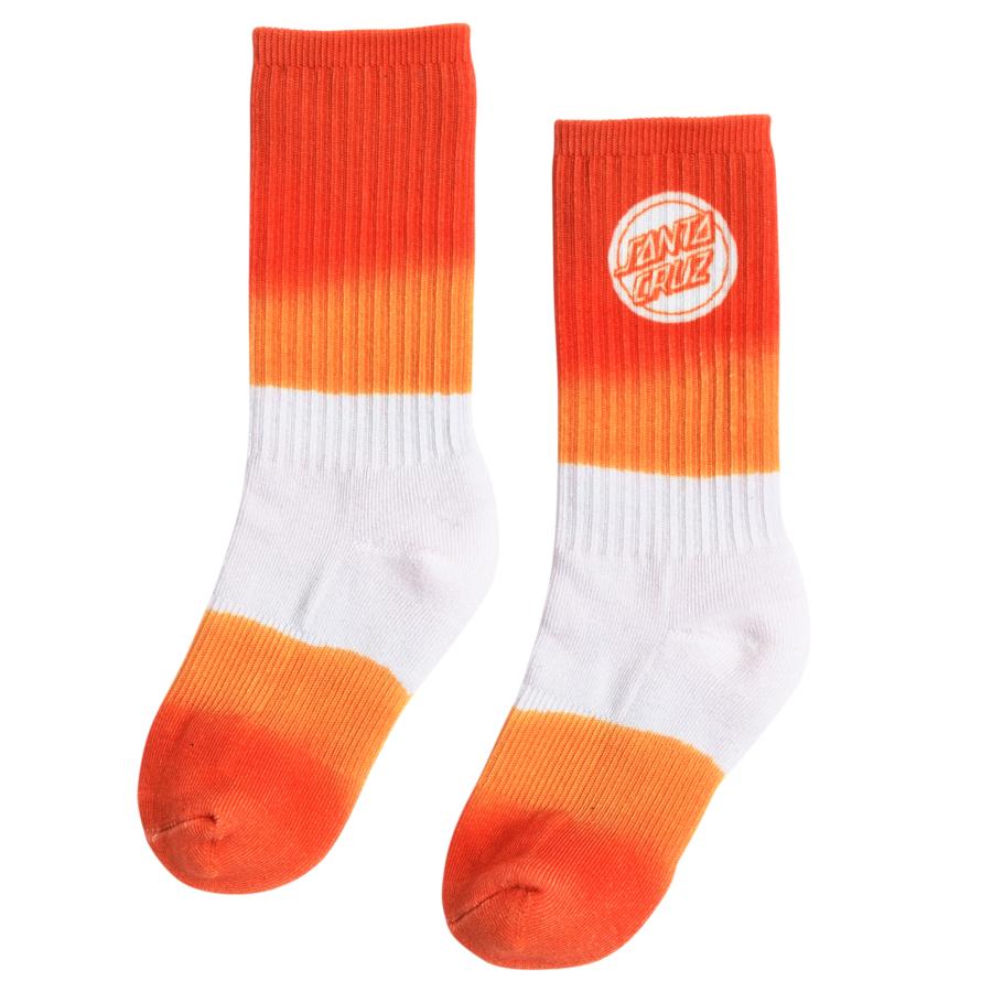 Santa Cruz Reverse Dot Crew Socks - Tangerine Dip [woman]