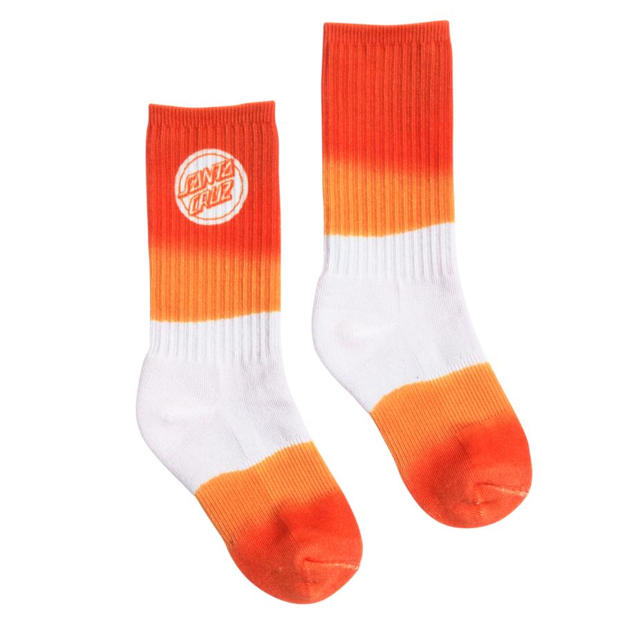 Santa Cruz Reverse Dot Crew Socks - Tangerine Dip [woman]