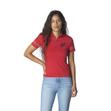 Santa Cruz ABSENT FLAME DOT Mock Neck S/S Shirt - Red [women]
