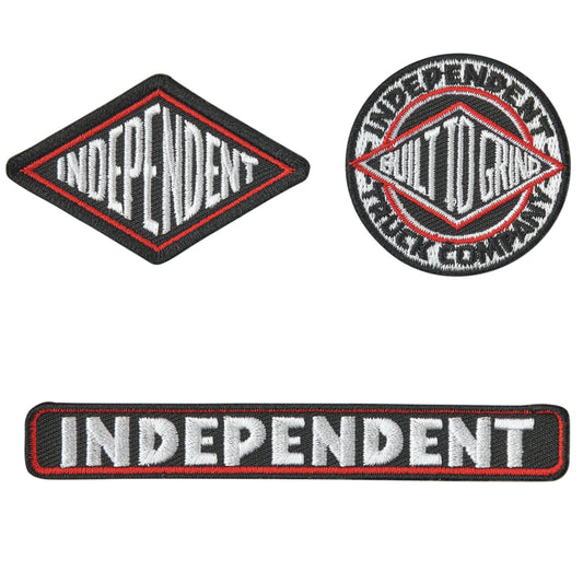 Independent BTG 3-Piece Patch Set - Black/Red/White