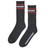 Independent ITC STREAK Crew Socks - Black 9-11 [men]