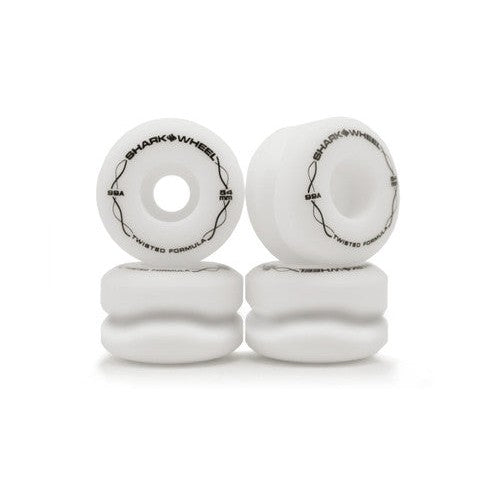 Shark Wheel Twisted Street/Park Skateboard Wheels - White 54mm 99A [set/4]