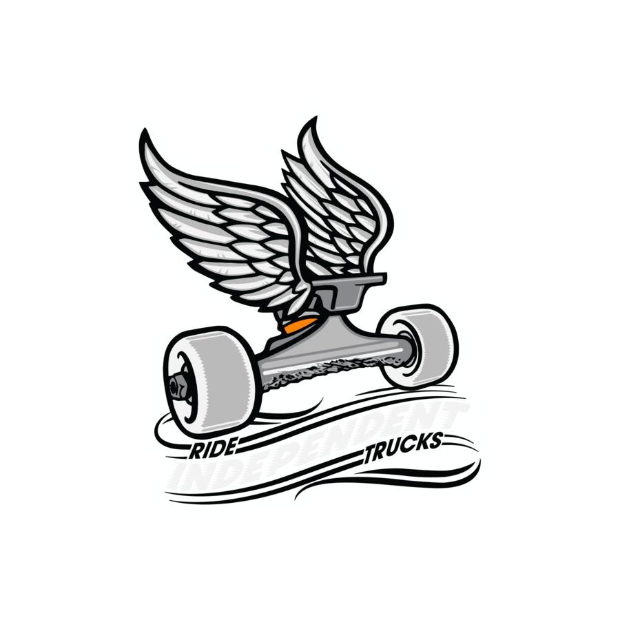 Independent Take Flight Sticker 3.5x4