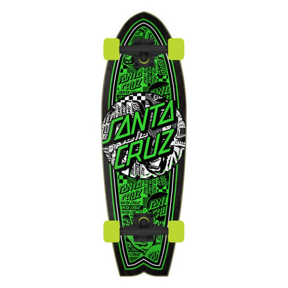 Santa Cruz Flier Collage Dot Shark Cruzer Longboard Complete 27.7"