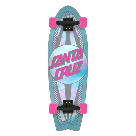 Santa Cruz Prismatic Dot Shark Cruzer Longboard Complete 27.7"