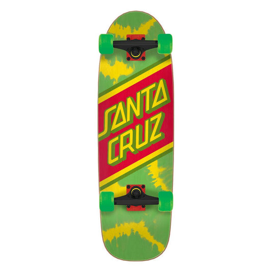 Santa Cruz Rasta Tie-Dye Street Cruzer Longboard Complete 29.05"