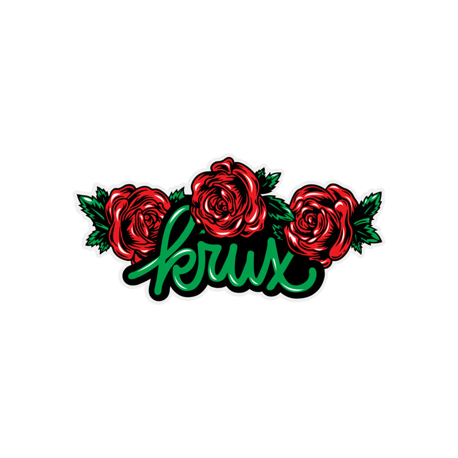 Krux Roses Mylar Sticker 4x1.8"