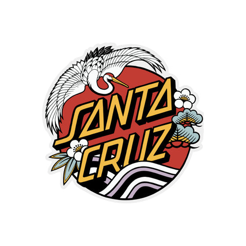 Santa Cruz CRANE DOT MYLAR Sticker 4x4"