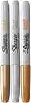 Sharpie Metallic Permenant Markers [x3 colors] - gold/silver/bronze