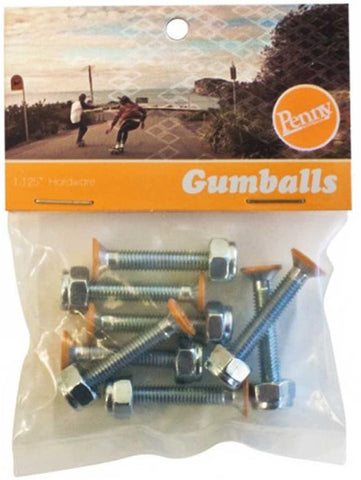 Penny GUMBALL Bolts/Nuts - 1.25" Orange
