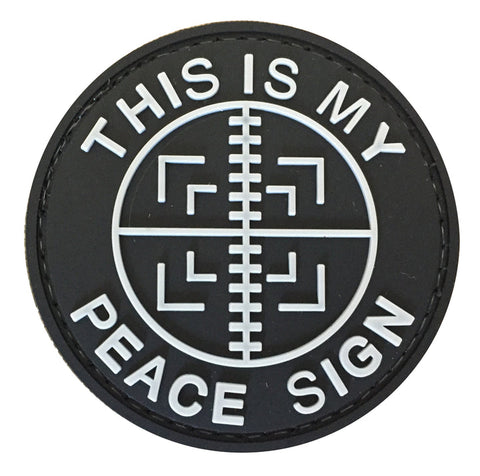 Missions This is My Peace Sign PVC Patch - Black