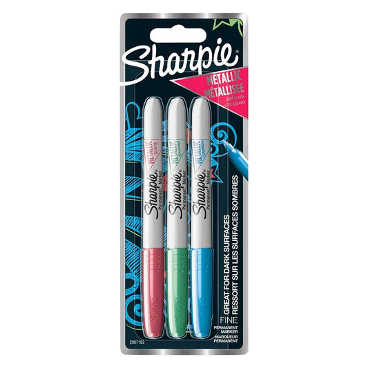 Sharpie Metallic Permanent Markers [x3 colors] Ruby/Saphhrire/Emerald