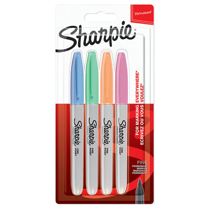 Sharpie Fine Tip Permanent Markers - Pastel [x4 colors]