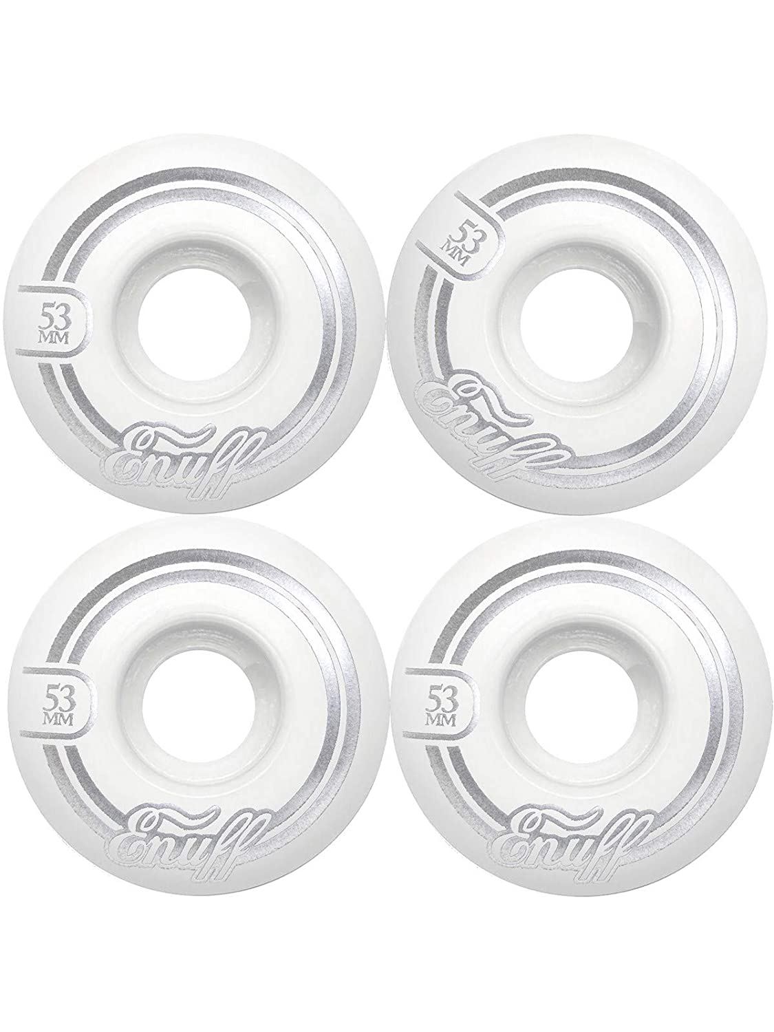 Enuff 51MM Refresher II Skateboard Wheels - White - LocoSonix