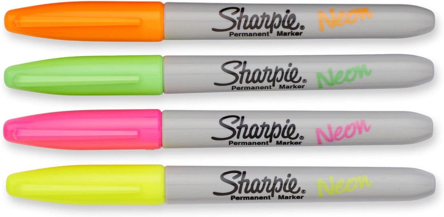 Sharpie Fine Tip Permanent Markers - Neon [x4 colors]