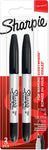 Sharpie TwinTip Permanent Markers - Black [pack/2]