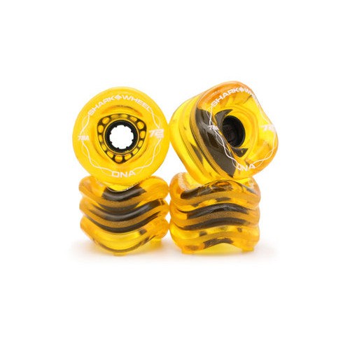 Shark Wheel DNA Longboard Wheels - Transparent Amber 72mm 78A [set/4]