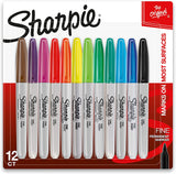 Sharpie Fine Tip Permanent Markers [x12 colors]