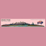 Hydrascape MINISCAPE - GRAND TETON Sticker 2x10"