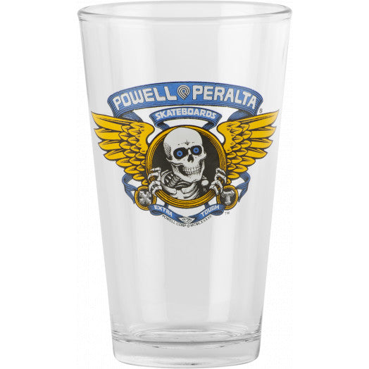 Powell-Peralta Winged Ripper Pint Glass - Blue