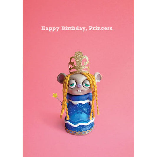 Bald Guy Happy Birthday, Princess Greeting Card [147]