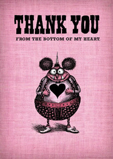 Bald Guy Thank You From The Bottom Of My Heart Greeting Card [166]