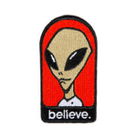 Alien BELIEVE Patch - Red [woven]