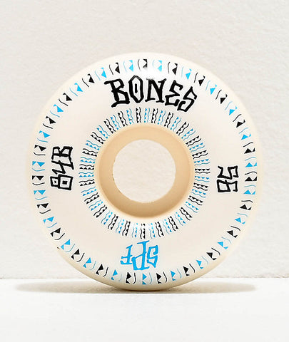 Bones SPF Linears Fatt 56mm 84b White Skateboard Wheels [set of 4] - LocoSonix