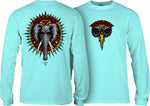 Powell Peralta VALLELY ELEPHANT L/S Shirt - Celadon