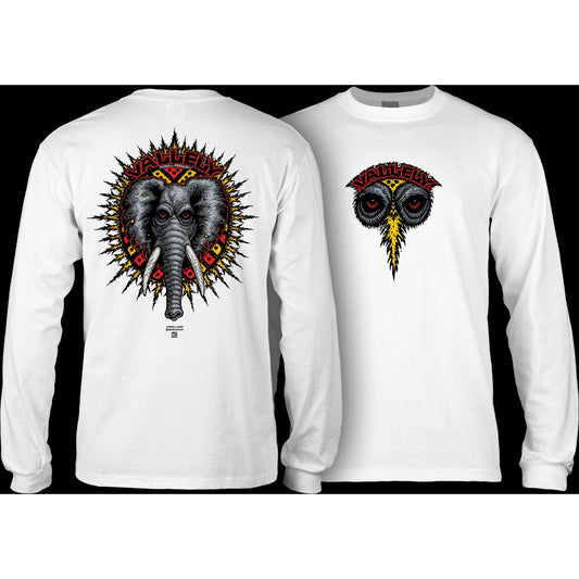 Powell-Peralta Mike Vallely Elephant L/S Shirt - White