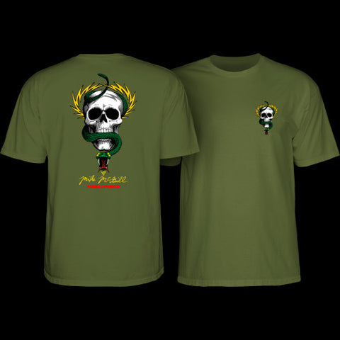 Powell-Peralta MCGILL SKULL & SNAKE '2' T-Shirt - Military Green