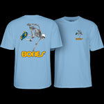 Powell-Peralta SK8BOARD SKELETON T-Shirt - Baby  Blue