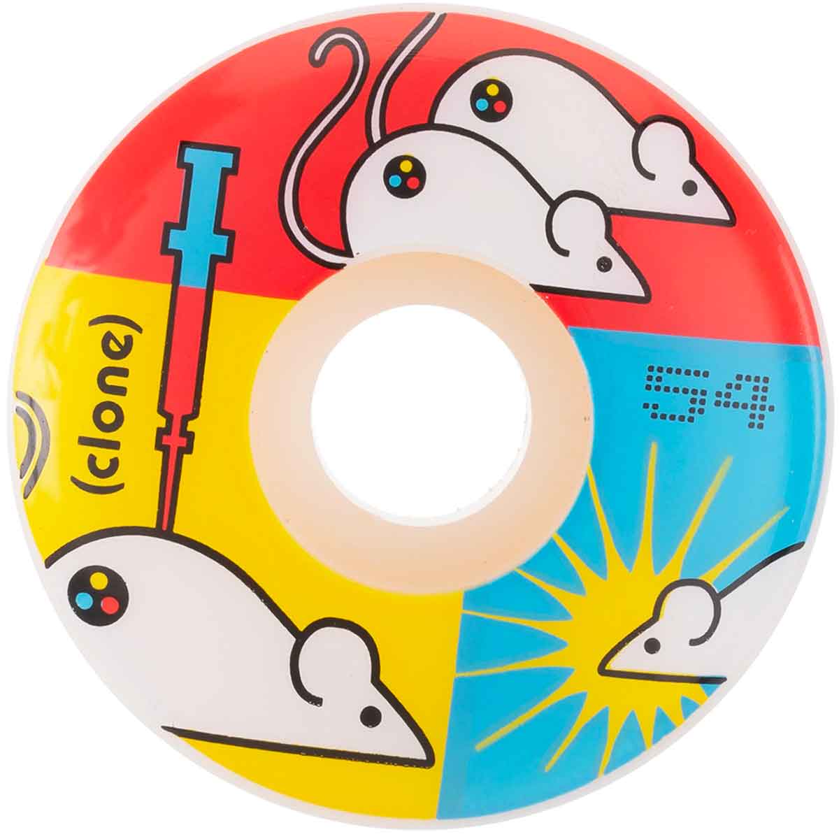 Clone Replicate Skateboard Wheels - White 54mm 99A [set/4]